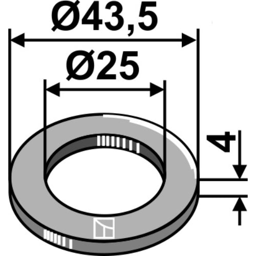 [LS08-AGR-011] Arandela - Ø43-5x4xØ25 - LS08-AGR-011