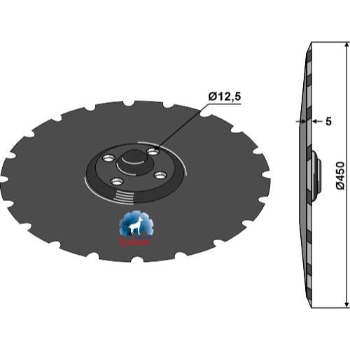 [LS08-DCS-024] Disco dentado - Ø450 x 5 - LS08-DCS-024