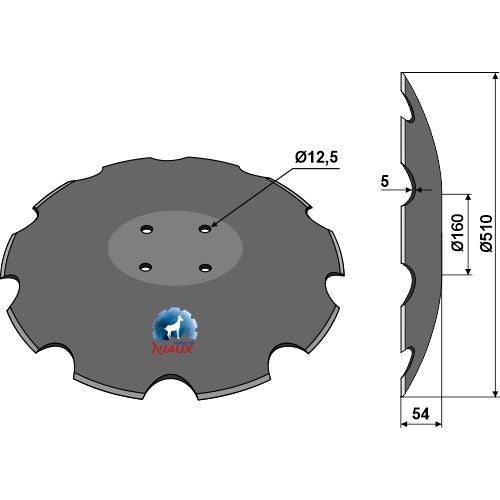 [LS08-DCS-039] Disco dentado con fondo plano - Ø510 - LS08-DCS-039
