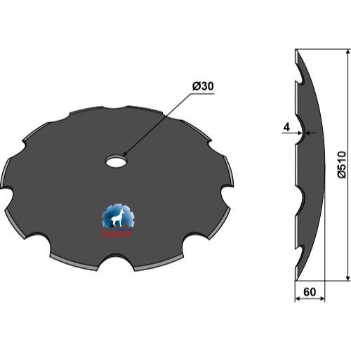 [LS08-DCS-050] Disco dentado - Ø510x4 - LS08-DCS-050