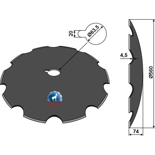 [LS08-DCS-058] Disco dentado - Ø560x4-5 - LS08-DCS-058
