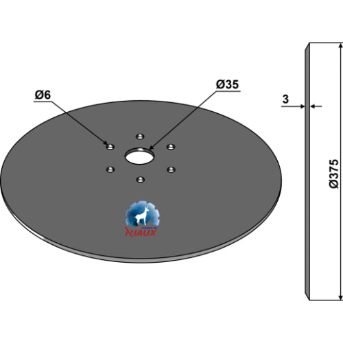 Disco plano  - Ø375x3 - LS08-DCS-148
