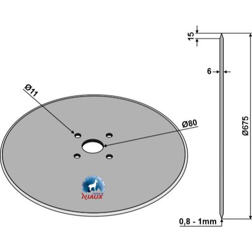 [LS08-DCS-365] Disco plano  - Ø675x6 - LS08-DCS-365