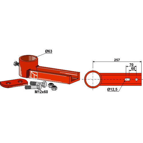Fijación completa para barras de rascadores - LS08-RBA-031