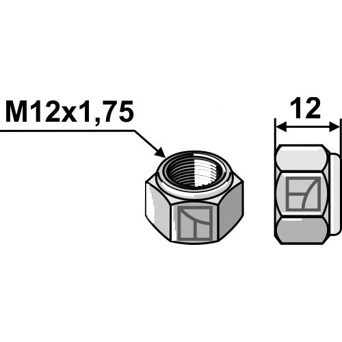 [LS08-TUE-020] Tuerca autoblocante hexagonal - M12 - LS08-TUE-020