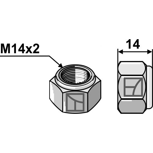 [LS08-TUE-021] Tuerca autoblocante hexagonal - M14 - LS08-TUE-021