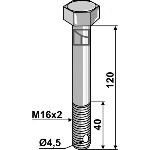 Tornillo hexagonal - M16 - LS08-TGR-015
