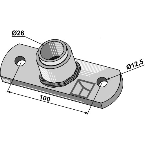 [LS08-CJA-050] Cojinete de brida con casquillo insertado - Ø26 - LS08-CJA-050