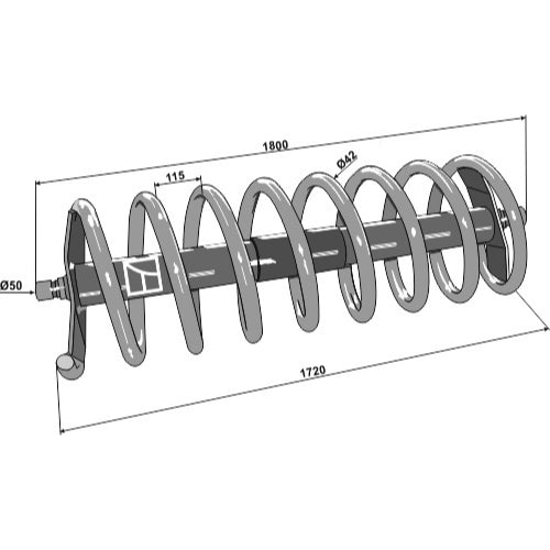 [LS08-RED-014] Rodillo espiral 2700 - dcho - LS08-RED-014