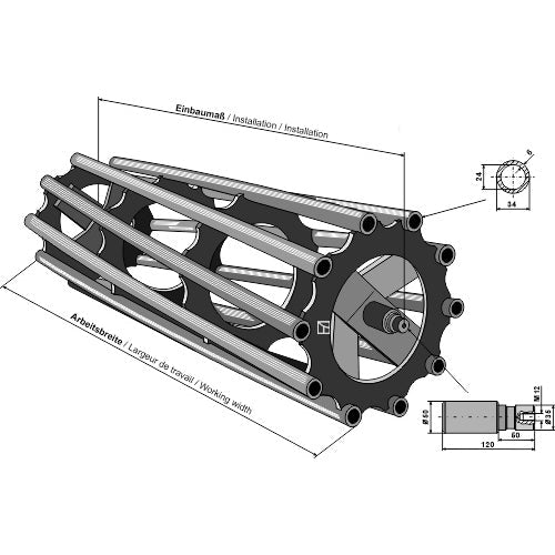 Rodillo tubo packer 3000 - LS08-RTA-023