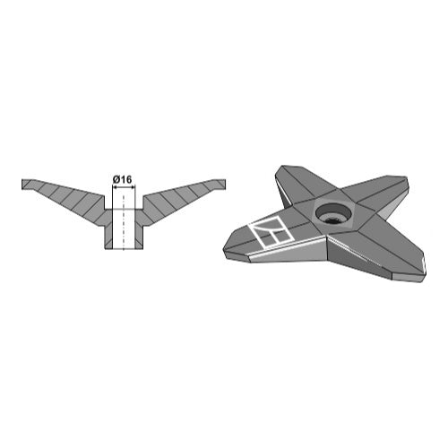 [LS08-RED-025] Rascador estrallado para rodillos en espiral - LS08-RED-025