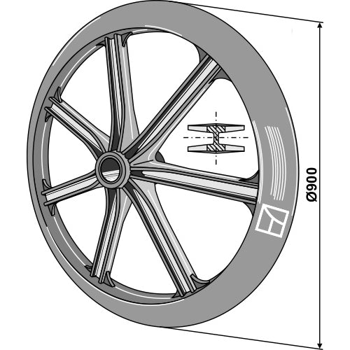 Rodillo packer - Ø900mm - LS08-RPE-020