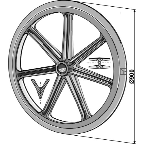 Rodillo packer - Ø900mm - LS08-RPE-030