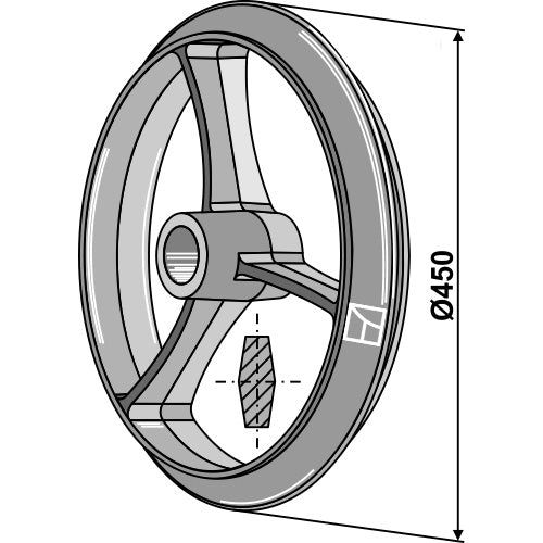 [LS08-RCC-001] Rodillo cambridge - Ø450mm - LS08-RCC-001