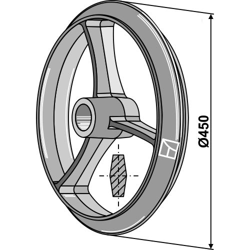 [LS08-RCC-002] Rodillo cambridge - Ø450mm - LS08-RCC-002