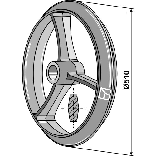 [LS08-RCC-004] Rodillo cambridge - Ø510mm - LS08-RCC-004