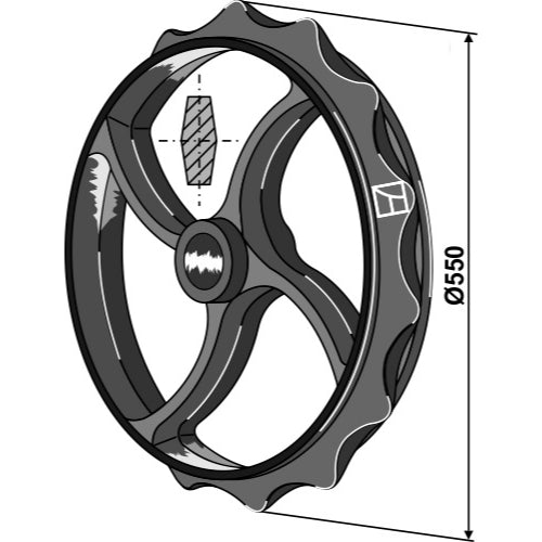 [LS08-RCC-009] Rodillo cambridge - Ø550mm - LS08-RCC-009
