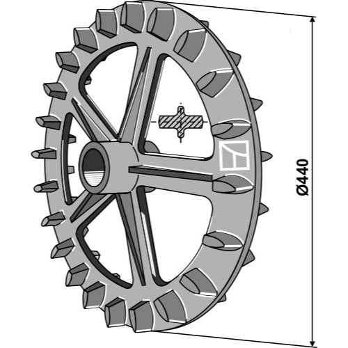 Rodillo crosskill - Ø440mm - LS08-RCC-017
