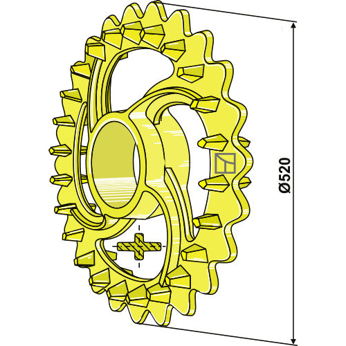 [LS08-RCC-020] Rodillo crosskill - Ø520mm - LS08-RCC-020