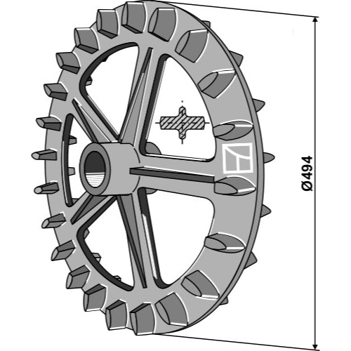 Rodillo crosskill - Ø494mm - LS08-RCC-022