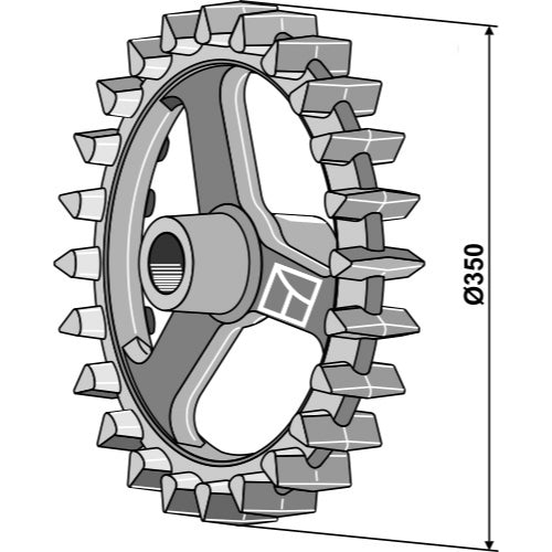 Rodillo crosskill - Ø350mm - LS08-RCC-026