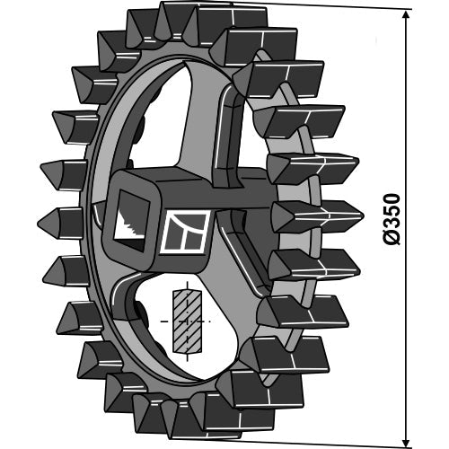 Rodillo crosskill - Ø350mm - LS08-RCC-027