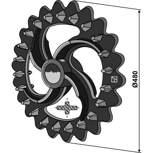 [LS08-RCC-029] Rodillo crosskill - Ø480mm - LS08-RCC-029