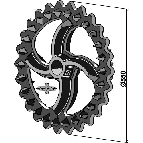 [LS08-RCC-031] Rodillo crosskill - Ø550mm - LS08-RCC-031