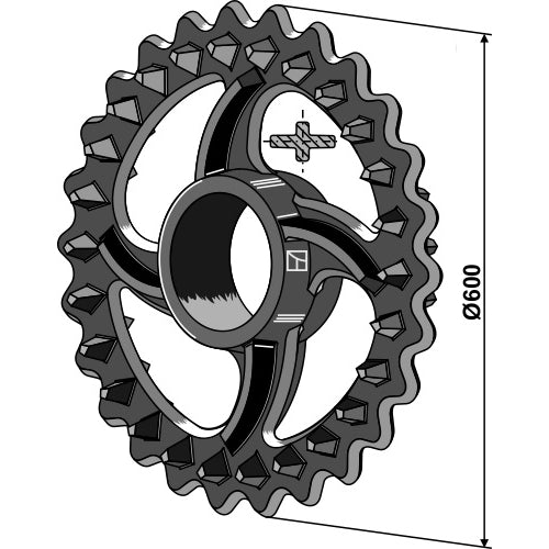 [LS08-RCC-032] Rodillo crosskill - Ø600mm - LS08-RCC-032