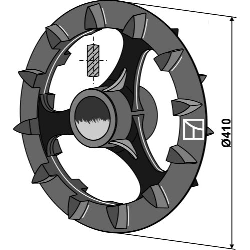 Rodillo crosskill - Ø410mm - LS08-RCC-033