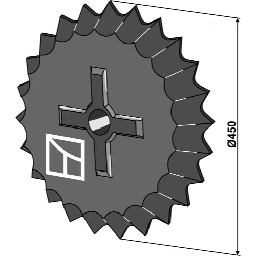 Rodillo dentado - Ø450mm - LS08-RED-030
