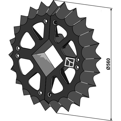 Rodillo dentado - Ø560mm - LS08-RED-033
