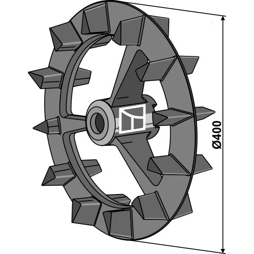 Rodillo crosskill - Ø400mm - izdo - LS08-RCC-035