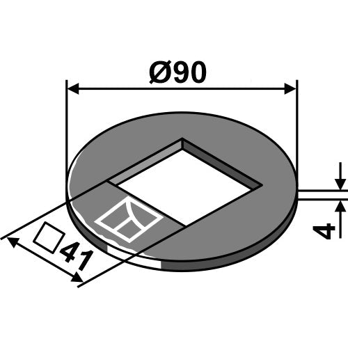 Arandela de ajuste - Ø90x4x41 - LS08-ANL-027