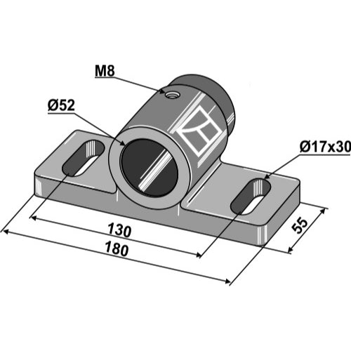 Cojinete de deslizamiento para ejes redondos - Ø50mm - LS08-CJA-053
