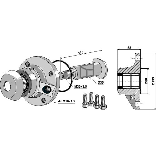 Cojinete completo sin tapón - dcho - LS08-CJA-058