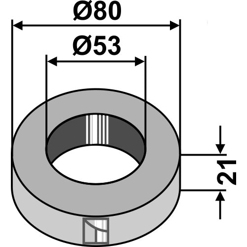 Pieza intermedia - 21mm - LS08-BPA-122