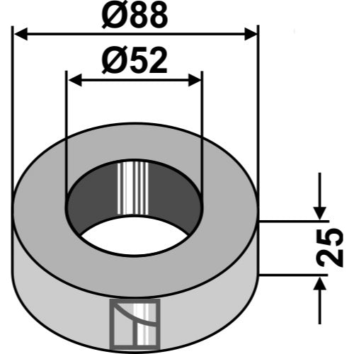 Pieza intermedia - 25mm - LS08-BPA-120