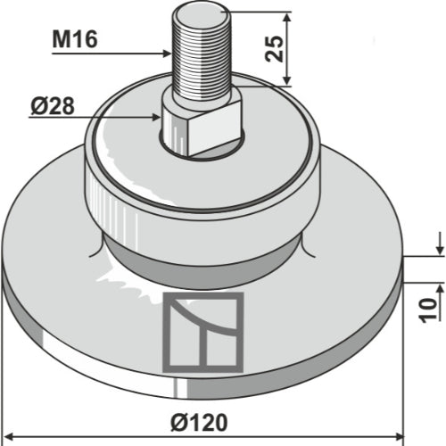 Cojinete con filete - M16 - LS08-CJA-007
