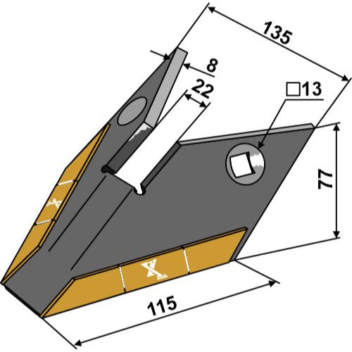 Alerón Hi Lift de tungsteno - LS09-ALR-004