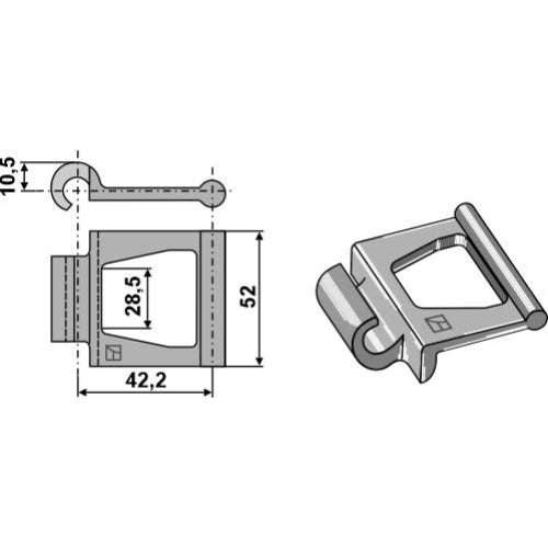 Eslabón de cadena de acero - LS10-CAA-004