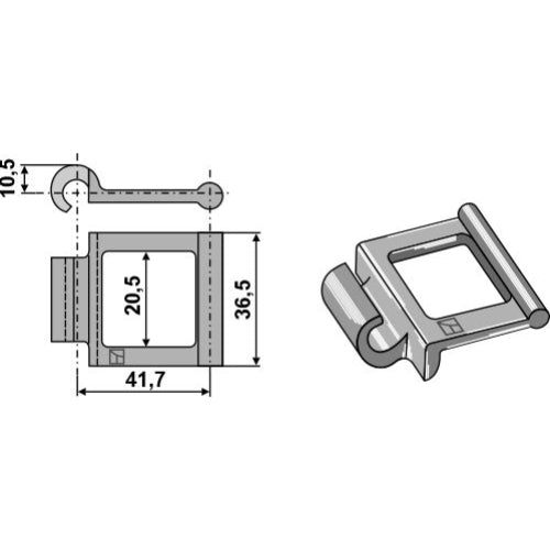 Eslabón de cadena de acero - LS10-CAA-001