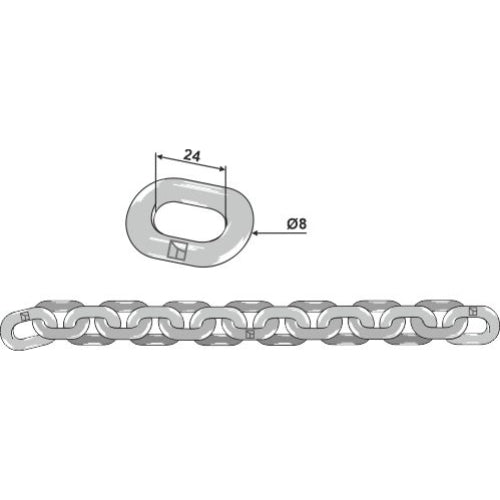 [LS10-CEP-002] Cadena de esparcidor 8x24  D5 - LS10-CEP-002