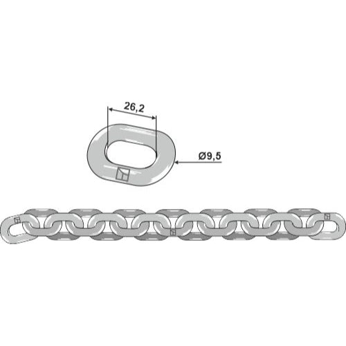 [LS10-CEP-006] Cadena de esparcidor 9-5x26-2  D5 - LS10-CEP-006