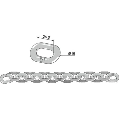 Cadena de esparcidor 10x26-5  D5 - LS10-CEP-008