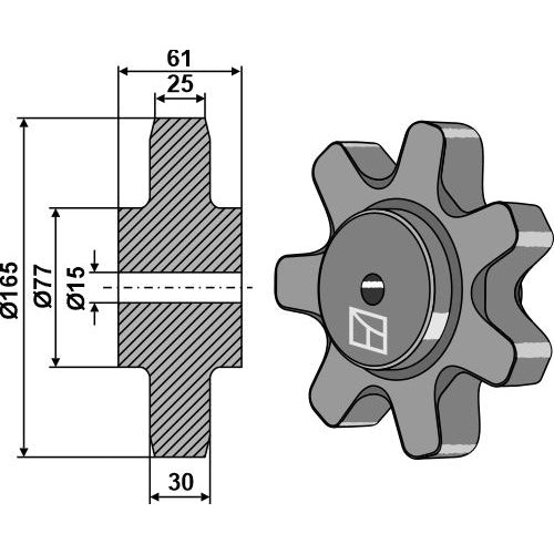 [LS10-PCA-002] Piñón - Ø 165 - LS10-PCA-002