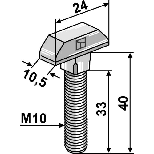 [LS10-TCD-008] Tornillo para cadenas - modelo galvanizado - LS10-TCD-008