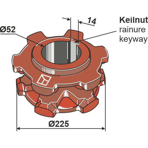 Piñón - Ø 225 - LS10-PIN-092