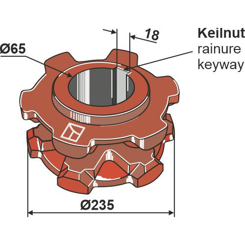 Piñón - Ø 235 - LS10-PIN-093