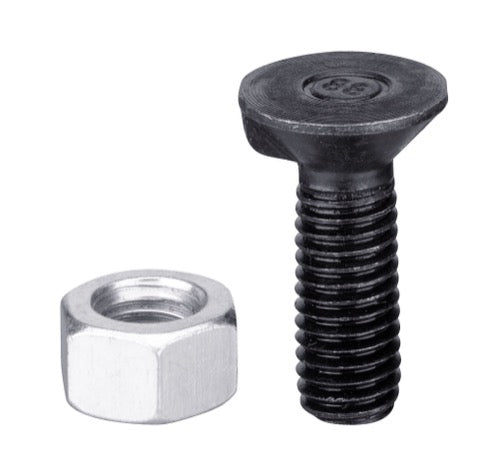 [LS11-TD604-058] Tornillo de arado DIN 604 M 8 x 1-25 x 45 con tuerca hexagonal - LS11-TD604-058